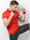 Men Red Collar Smart Fit T-Shirt