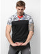 Men Black Grey Collar Smart Fit T-Shirt