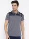 Men Grey Collar Smart Fit T-Shirt