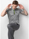 Men Grey Collar Smart Fit T-Shirt