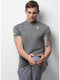 Men Green Collar Slim T-Shirt