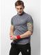 Men Grey Collar Smart Fit T-Shirt