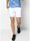 Men White Blue Smart Fit Shorts