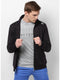 Men Black F Neck Smart Fit Sweatshirt