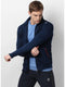 Men Blue F Neck Smart Fit Sweatshirt