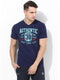 Men Blue V Neck Smart Fit T-Shirt