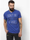 Men Blue V Neck Smart Fit T-Shirt
