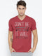Men Red V Neck Smart Fit T-Shirt