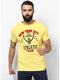 Men Yellow Round Neck Smart Fit T-Shirt