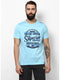 Men Sky Blue Round Neck Smart Fit T-Shirt