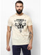 Men Cream Round Neck Smart Fit T-Shirt