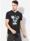 Men Black V Neck Smart Fit T-Shirt