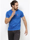 Men Blue Round Neck Smart Fit T-Shirt