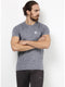 Men Grey Milange Round Neck Smart Fit T-Shirt