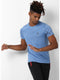 Men Sky Blue Round Neck Smart Fit T-Shirt