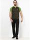 Men Olive Round Neck Smart Fit T-Shirt