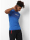Men Blue Round Neck Smart Fit T-Shirt