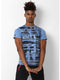 Men Sky Blue Round Neck Smart Fit T-Shirt