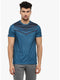 Men Blue Round Neck Smart Fit T-Shirt