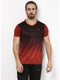 Men Maroon V Neck Smart Fit T-Shirt