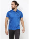 Men Blue Collar Smart Fit T-Shirt