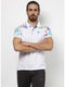 Men White Collar Smart Fit T-Shirt