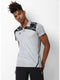 Men Gray Black Collar Smart Fit T-Shirt