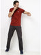 Men Maroon Collar Smart Fit T-Shirt