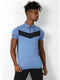 Men Navy Blue Collar Smart Fit T-Shirt