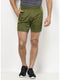 Men Olive Smart Fit Shorts