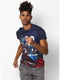 Men Navy Blue Round Neck Smart Fit T-Shirt