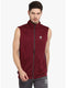 Men Wine Collar Smart Fit Sweatshirt