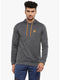 Men Grey Hooded Smart Fit Sweatshirt