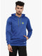 Men Royal Hooded Smart Fit Sweatshirt