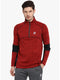 Men Red T-Neck Smart Fit Sweatshirt