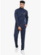 Men Denim Blue T-Neck Smart Fit Sweatshirt