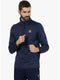 Men Navy Grindle T-Neck Smart Fit Sweatshirt