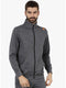 Men Grey Collar Smart Fit Sweatshirt
