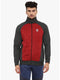 Men Red Grey Collar Smart Fit Sweatshirt