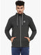 Men Black Hooded Smart Fit Sweatshirt
