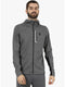 Men Black Grey Hooded Smart Fit Sweatshirt