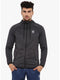 Men Grey Hooded Smart Fit Sweatshirt