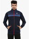 Men Black Grey Collar Smart Fit Tracksuit