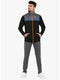 Men Black Collar Smart Fit Tracksuit