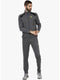 Men Grey Black Collar Smart Fit Tracksuit