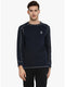 Men Navy Blue Round Neck Smart Fit T-Shirt