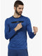 Men Royal Black Round Neck Smart Fit T-Shirt