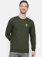 Men Green Round Neck Regular Fit T-Shirt