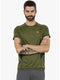 Men Olive Round Neck Smart Fit T-Shirt