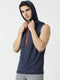 Men Navy Hooded Regular Fit Sandow